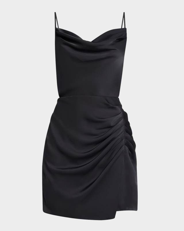 Mariela Cowl-Neck Mini Dress
